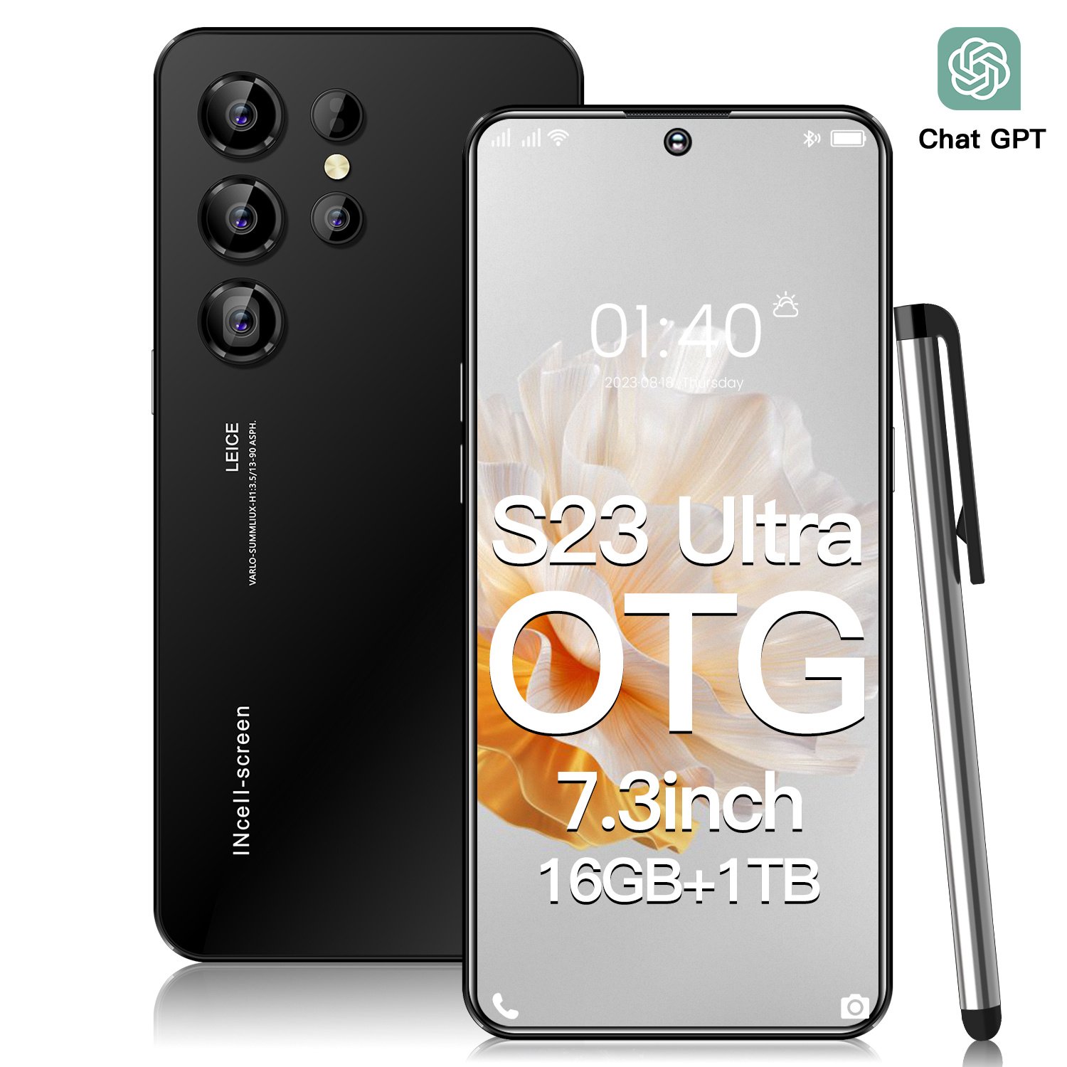 New Global version S23 Ultra 7.3-inch Big screen 5G smartphone 16GB+1TB dual SIM Android mobile phone