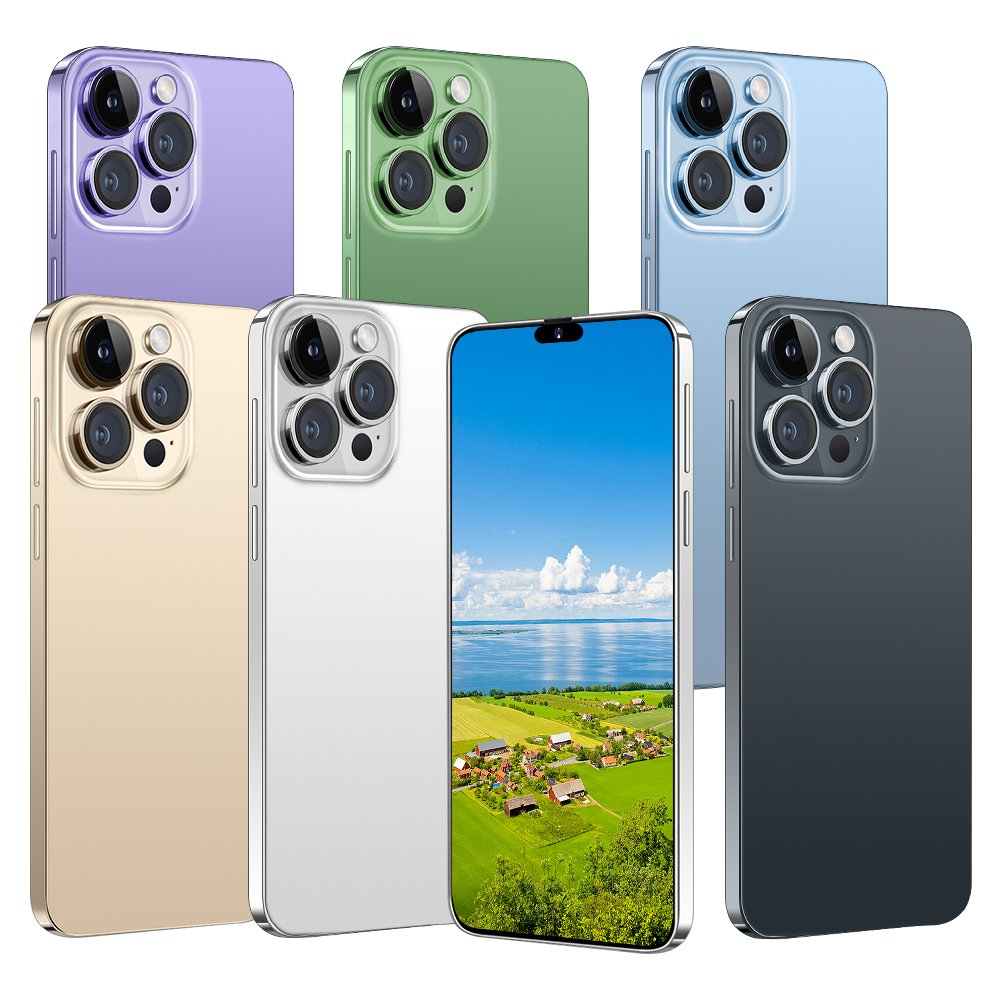 Clone Mobile Phone I Telephone I15 Phone Version 15 Pro Max Smartphone 6.8 Inch 16+1T Android Mobile Phone New Arrival