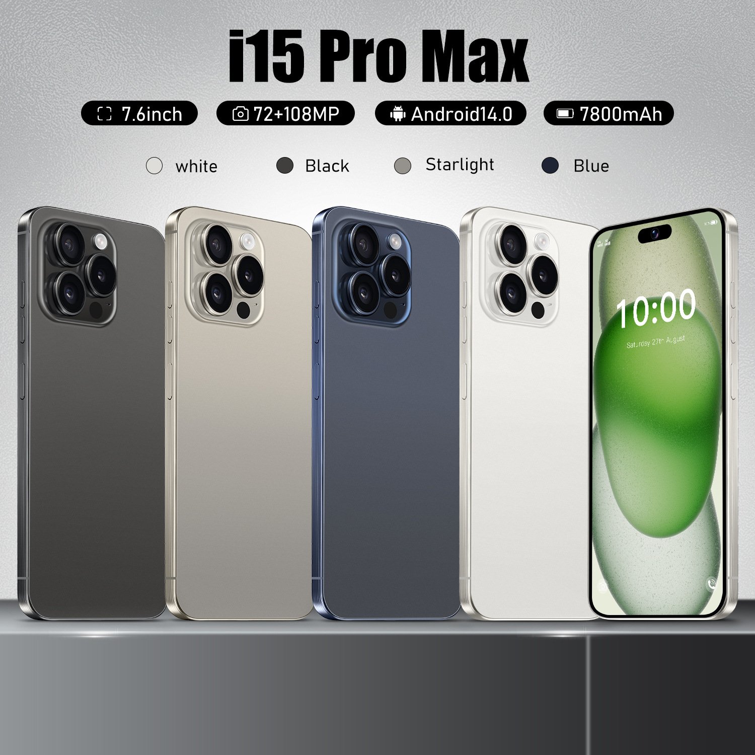 Brand New Clone 15 pro max 6.8 inch screen 4G 5G smartphone 8GB+512GB unlocked i cellphones 15 pro max Cheap Version Have Logo