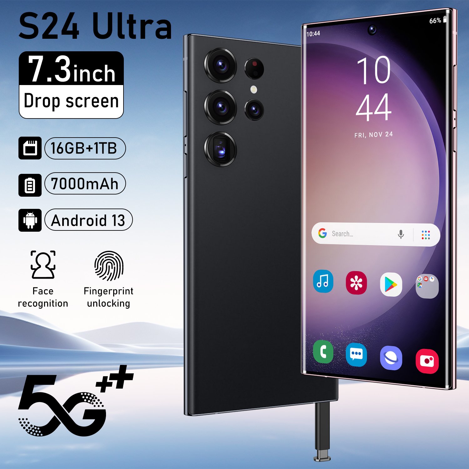Original phones s24 ultra Smartphones For s24 ultra 16GB+1TB 5G Dual SIM Cellphone Mobile Phone s24 ultra 5g smartphone