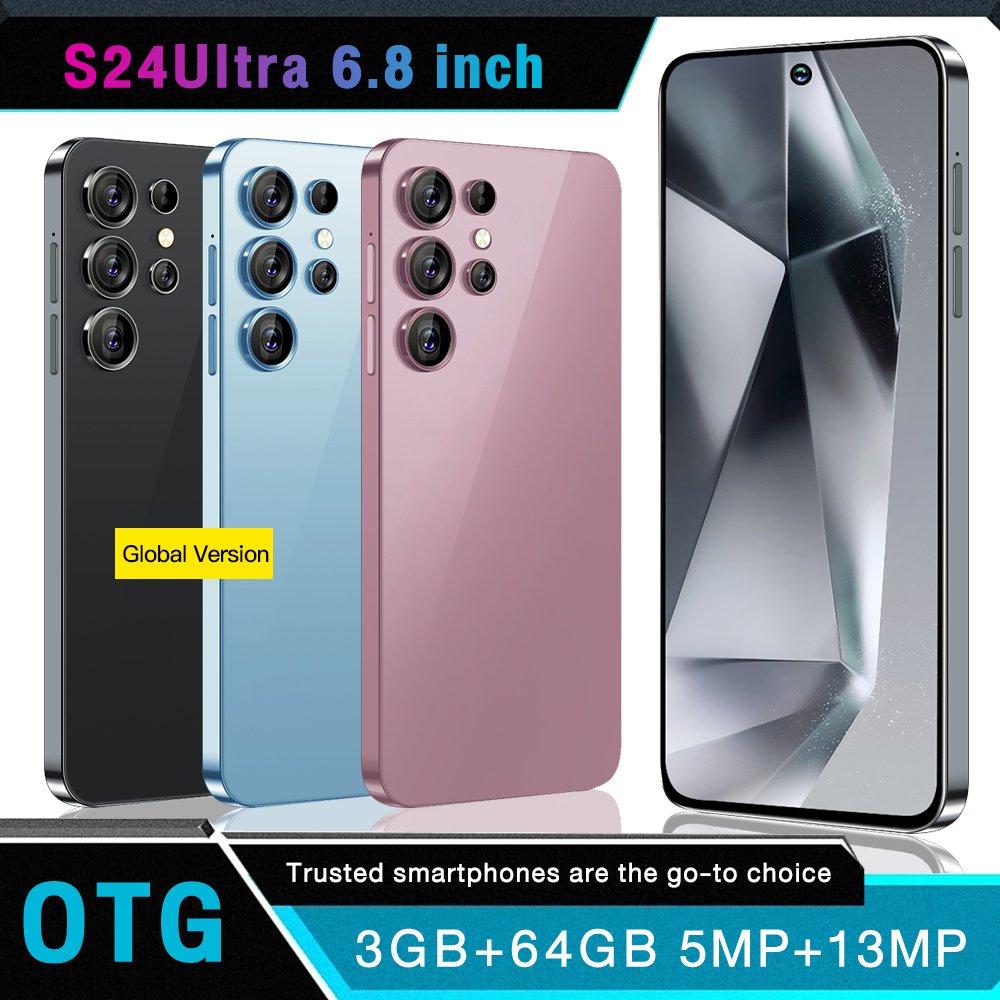 Best sell S24 Ultra 4G smartphone 6.8inch 64GB telephone original Unlock S-Pen 4G+WIFI android S23 S24 mobile phones