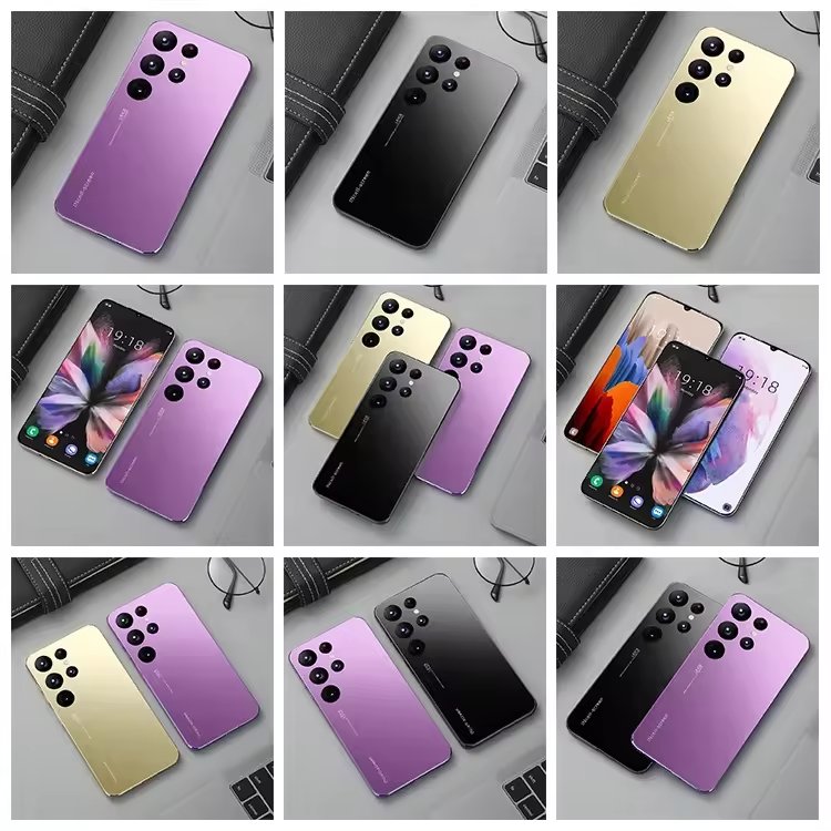 Global Version S24 Ultra 5G Smartphones 16GB+1TB 7.3 Inches HD Screen Dual SIM Android 14 Mobile Phone with 4K Rear Camera 108MP