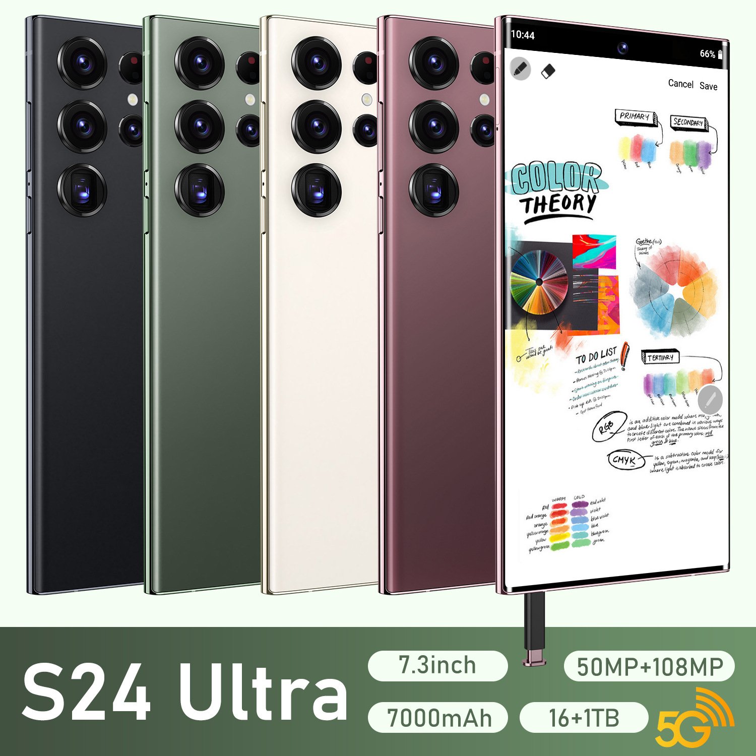 Hot Selling Custom S24 Ultra Unlocked Cell Phone Big Screen 5g Smartphone 16gb + 1tb Android13.0 Phone