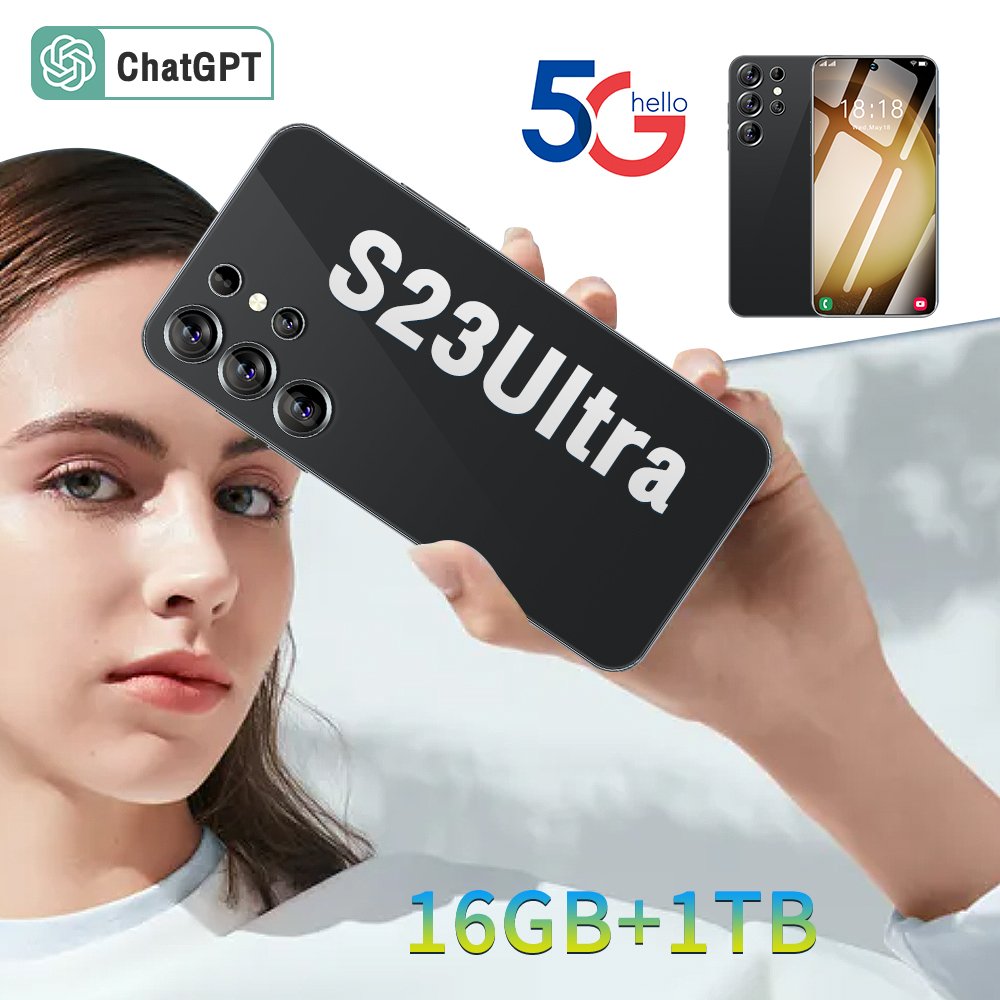 Hot selling 5G smartphone S24 Ultra telephone 7.3 inch android phones unlocked 16G+1TB cellphone mobile phones 4G 5G