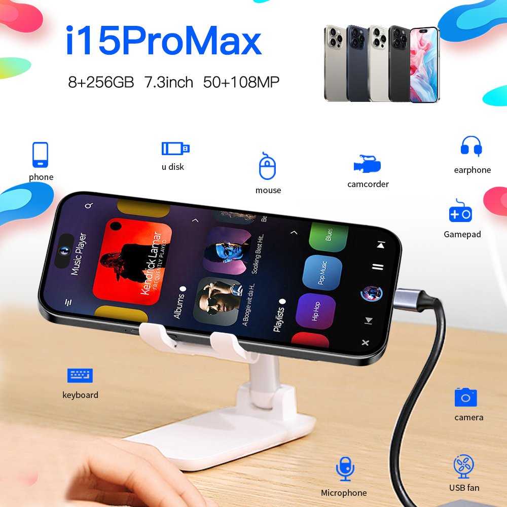 Best sell Smartphone for Cell Phone 15 Pro Max Original 5g Smartphone New 15 Pro Max 7.3 Inch Screen Original 5g Smartphone