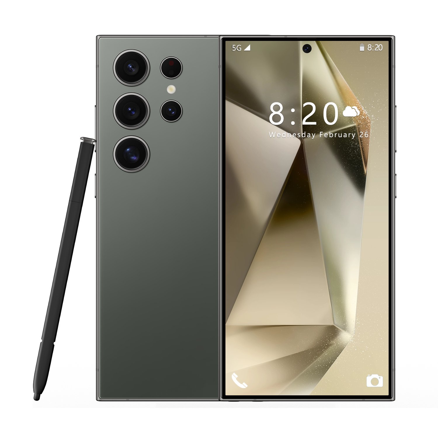 Original S24+ Ultra 7.3 Inch 5G Smartphone 3GB+64GB Full Screen Phone with 5MP Front Camera for Gaming Global Version EU Plug