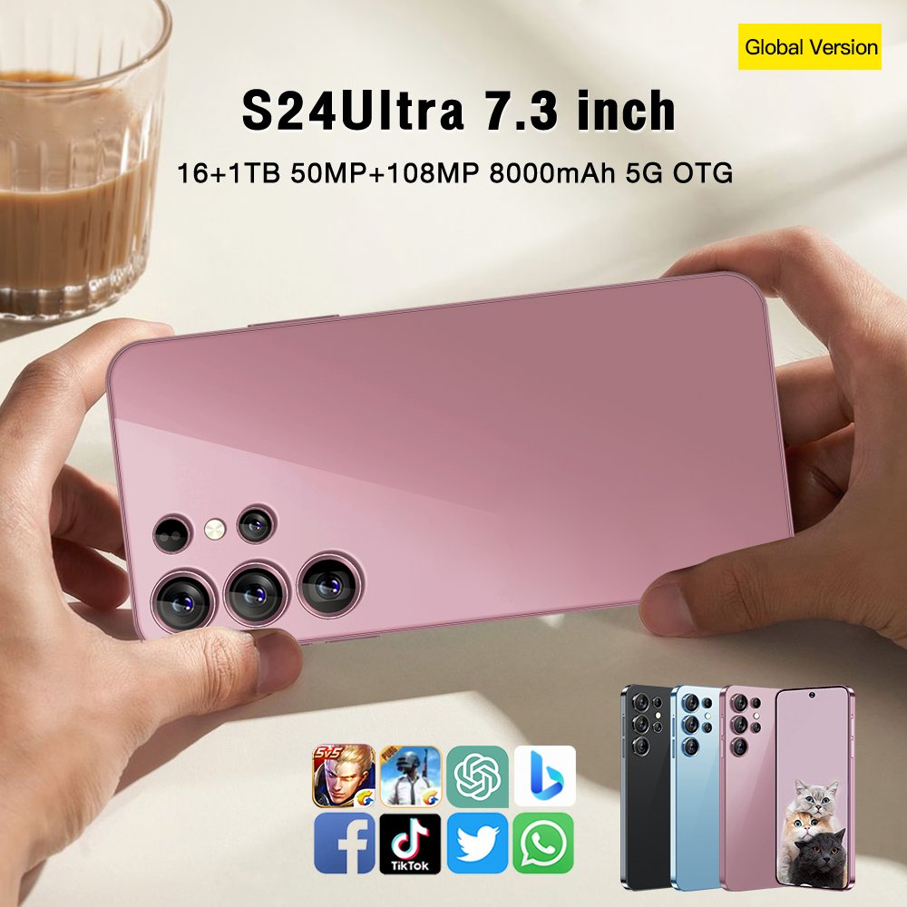 S24 ultra 16GB+1TB 5G Smartphone Cellphone Original 7.3inch Unlocked Dual Card Mobilephones HD OEM New Smartphone
