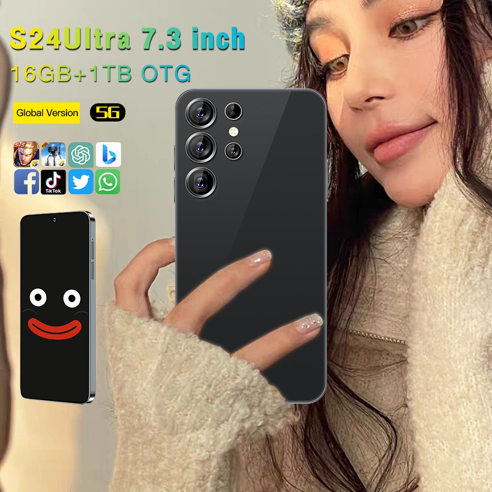 S24 ultra 16GB+1TB 5G Smartphone Cellphone Original 7.3inch Unlocked Dual Card Mobilephones HD OEM New Smartphone