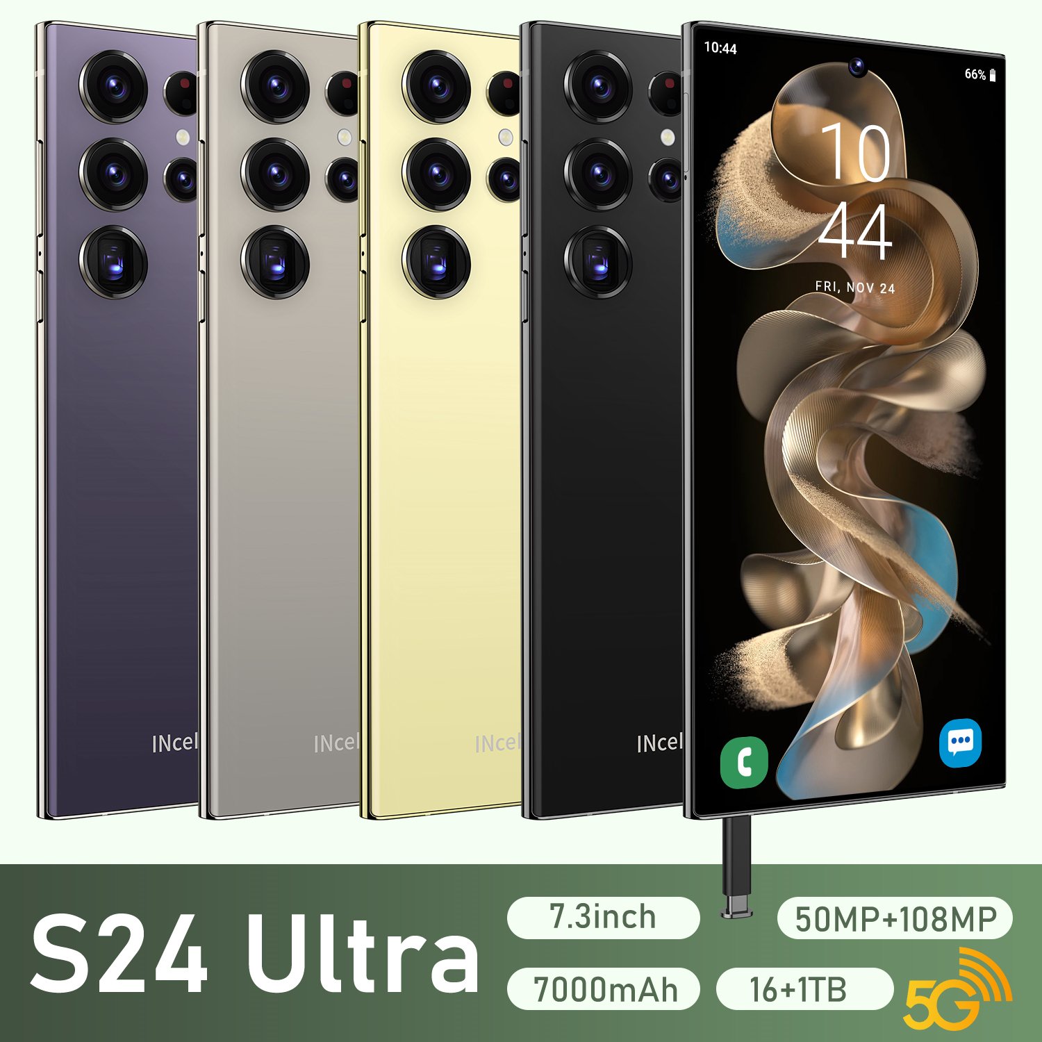 5g Android Smartphone Android 12.0 Mobile Phones Original S24 Ultra 5g Phone 7.3 Inch 16gb Smart Phone
