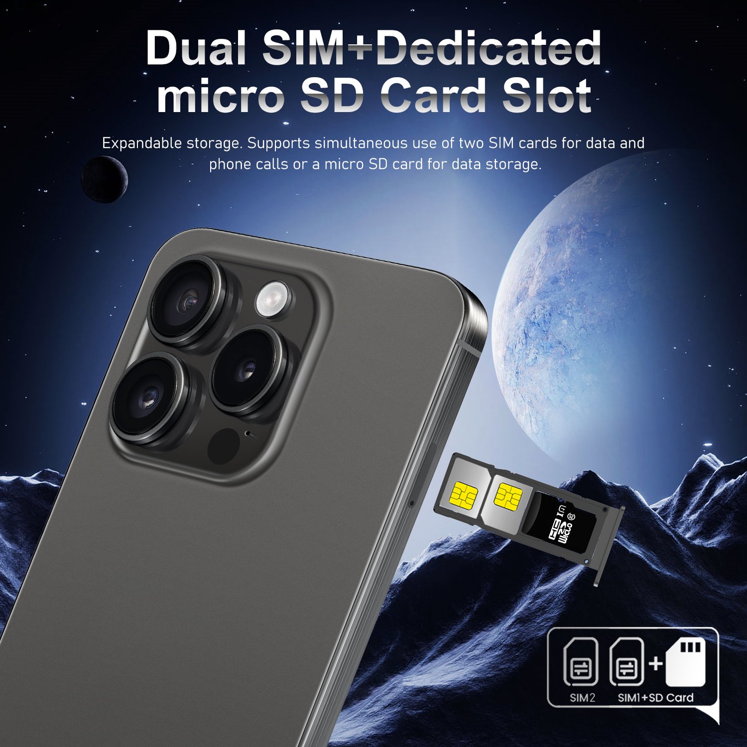 New Arrival Mobile Phone Telephone Global Version 14 Pro Max Smartphone 6.8 Inch 16+1t Android Mobile Phone New Arrival