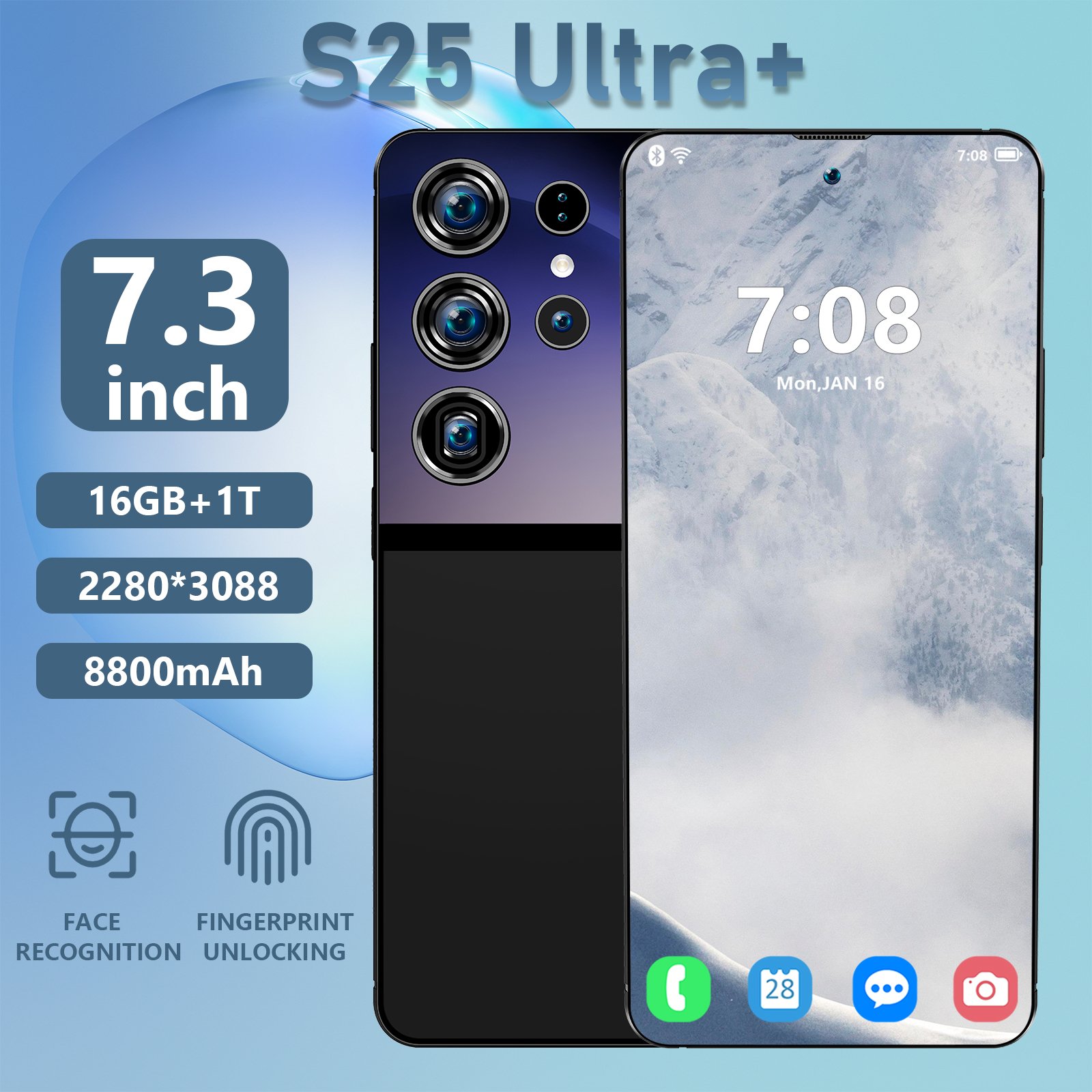 s25 ultra+ 4g 5g Face recognition HIFI Quality Beauty Camera big memory oem android smartphones with dual sim card