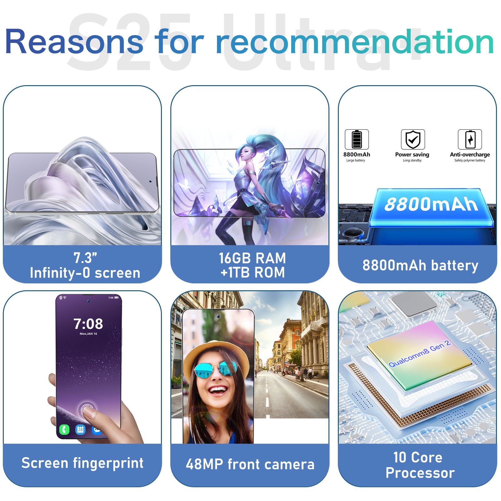 s25 ultra+ 4g 5g Face recognition HIFI Quality Beauty Camera big memory oem android smartphones with dual sim card