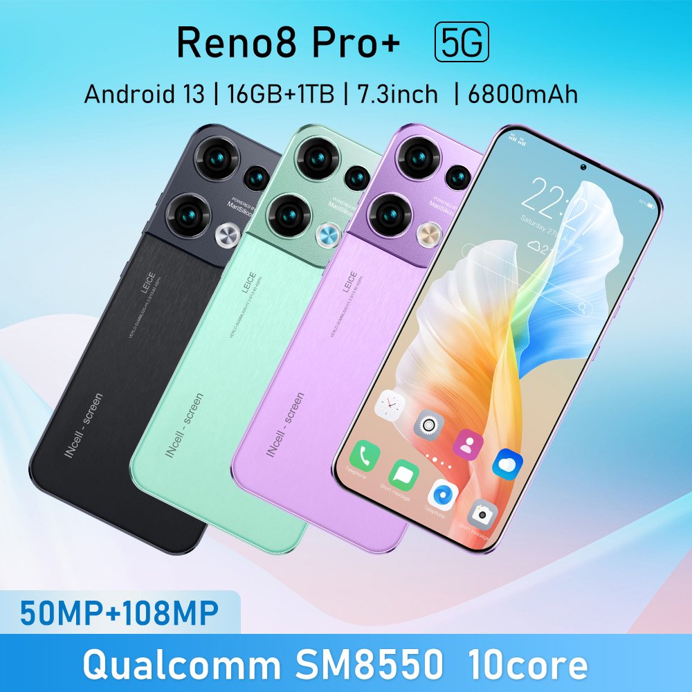 5G smartphone Reno8 Pro Hot Sale 6.8 Inch 4g 5g Android 12.0 Unlock Best gaming Smartphone Reno 8 Pro Mobile Phone