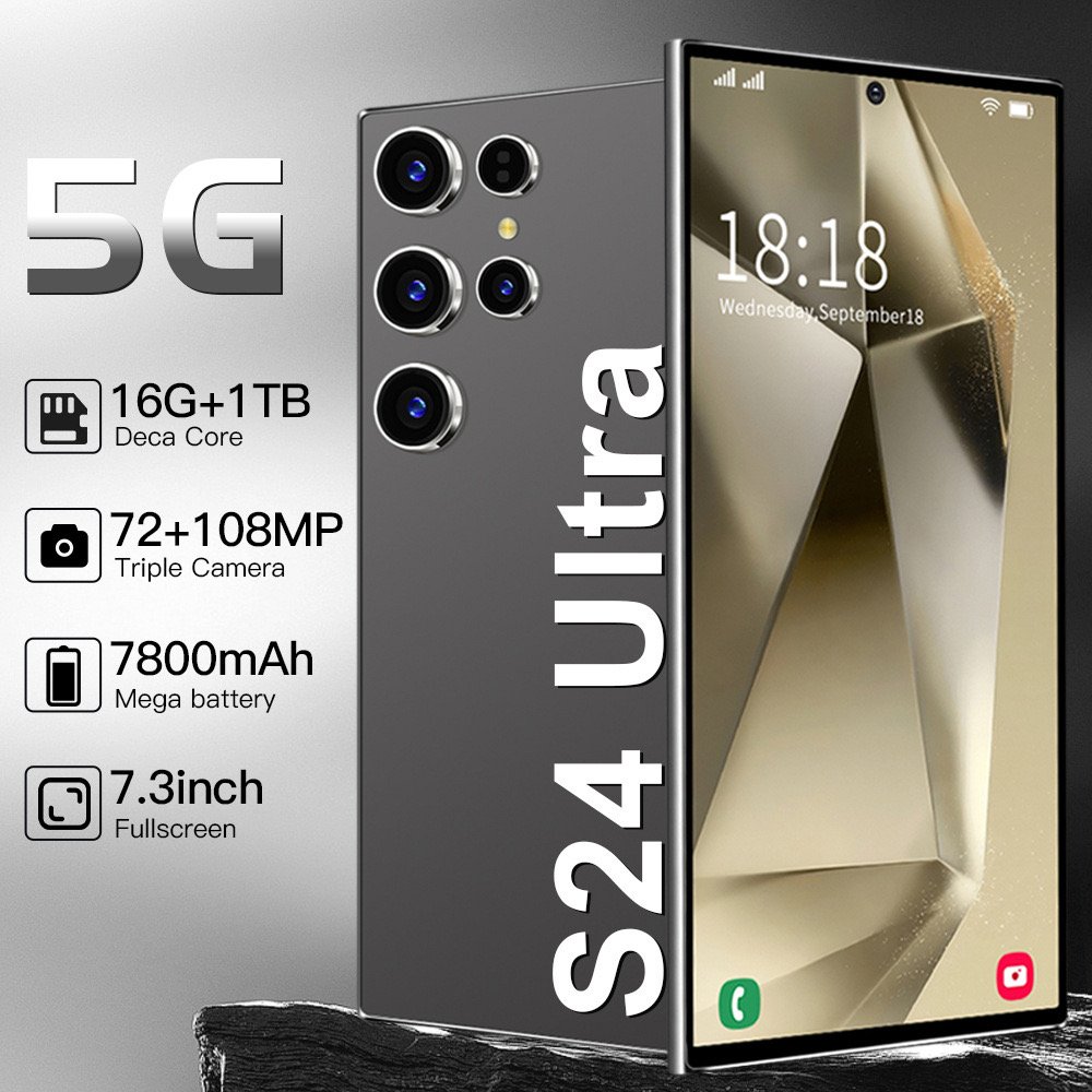 best selling S24 ultra 5G Smartphone cell phone google AI 16+1TB 7.3inch Dual Sim Unlocked Android Mobile phone