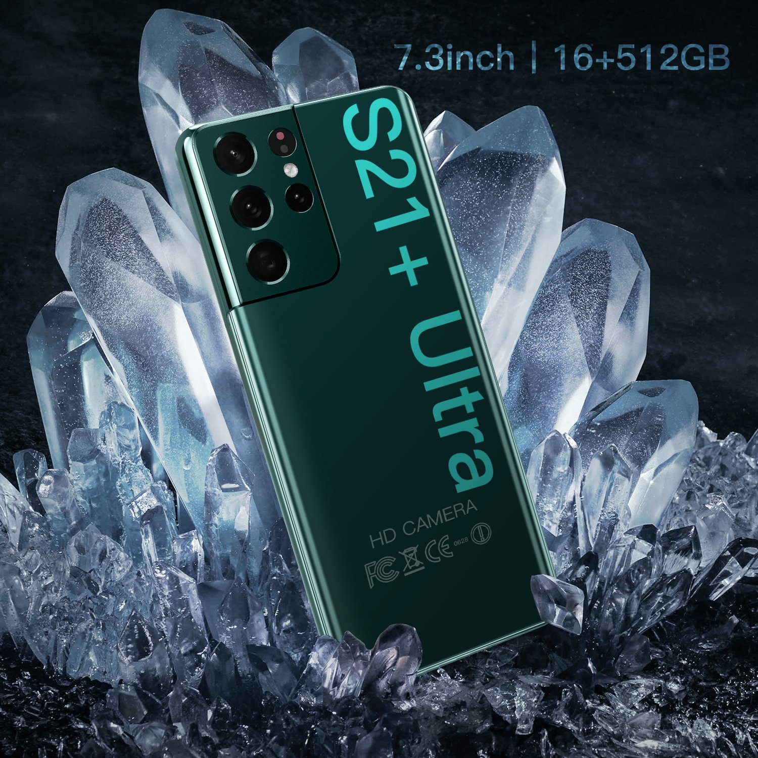 New S21 Ultra 7.3 HD Full screen Android Smartphone 16GB 512GB celular 6800mAh Cellphone 48MP 5G Network Global