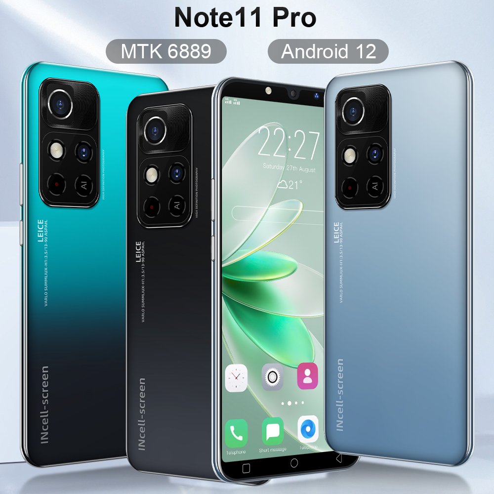 2024 New 5G Smartphone Note11 Pro HD Screen 16 512GB Memory Android Mobile Game Video Phone Low Price