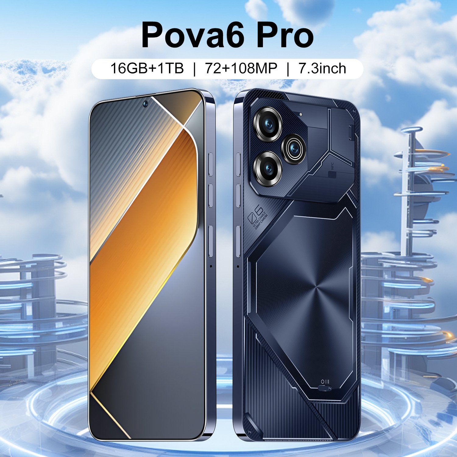Hot Selling 5G Smartphone 7 3 HD Display Dual SIM Facial Fingerprint Unlock