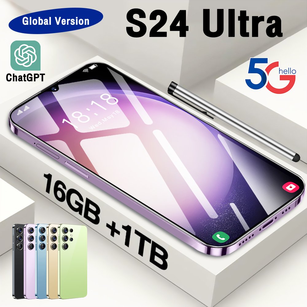 Original phones samsun s24 ultra Smartphones For s24 ultra 16GB+1TB 5G Dual SIM Cellphone Mobile Phone s24 ultra 5g smartphone