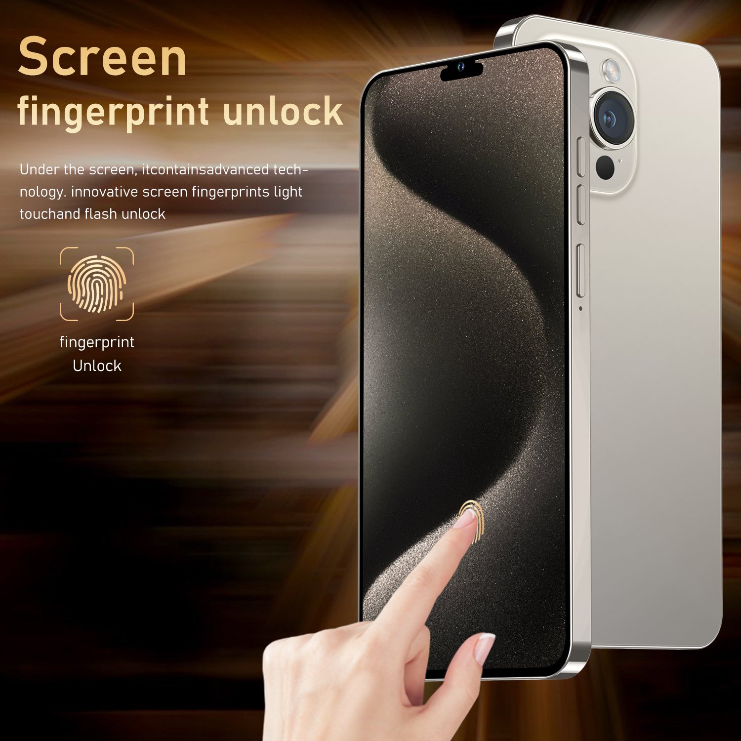 Factory Direct Sale 15 Pro Max 6GB+512GB unlocked 5G smartphone 8800Mah fast charging 6.7inch large screen Android phone