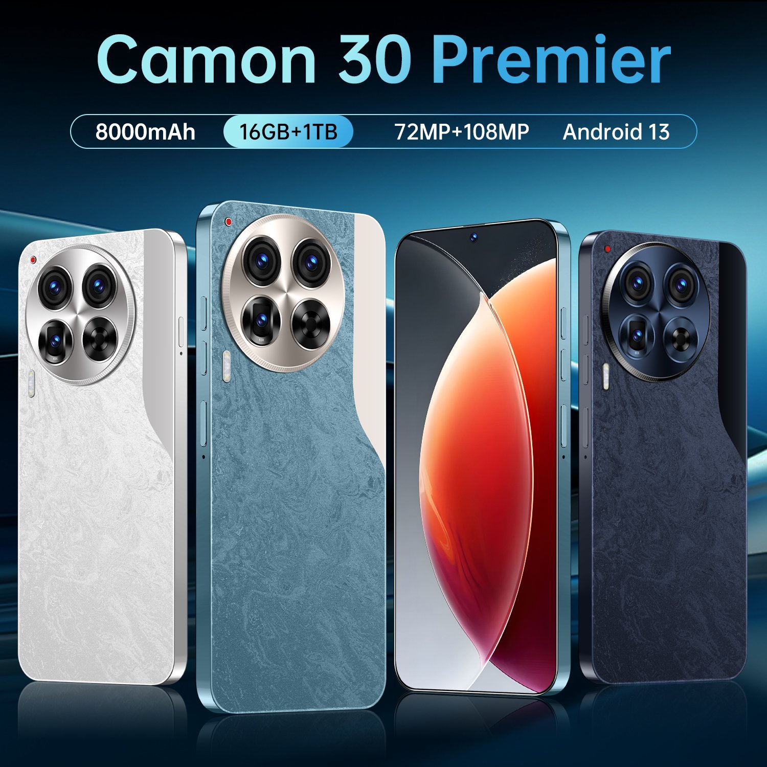 Camon 30 Pro original 7.3-inch 5G smartphone 16GB +1TB 8000 mm Android 13.0 smartphone camon30 pro