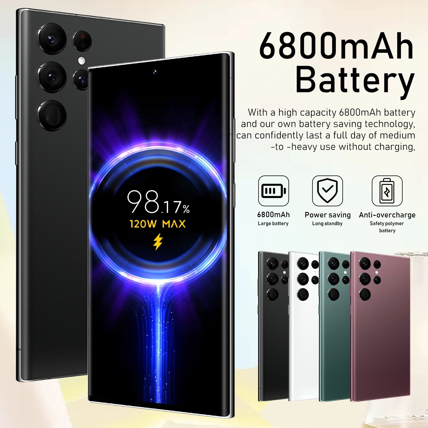 High quality Galaxy A54 5G Smartphone cell phone google AI 16GB+512GB 7.0inch Full screen Dual Sim Unlocked Android Mobile phone