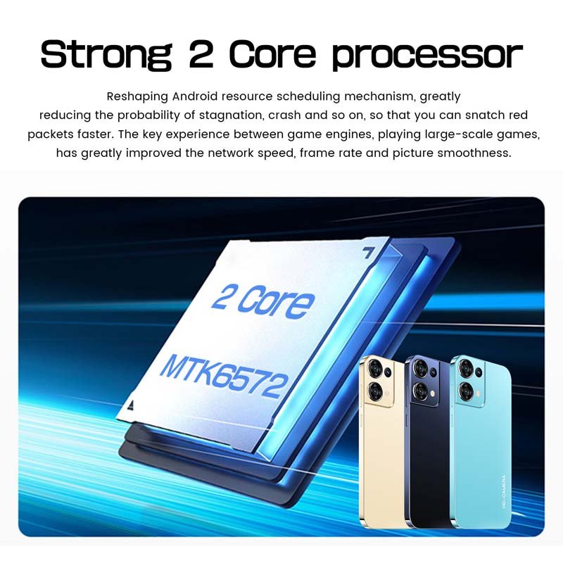 Rino 9 Dual Sim Card Smart Phone Wholesale Unlocked Cell Phones Low Price Android Mobile Phones 3G&4G Smartphone LCD Dual Core
