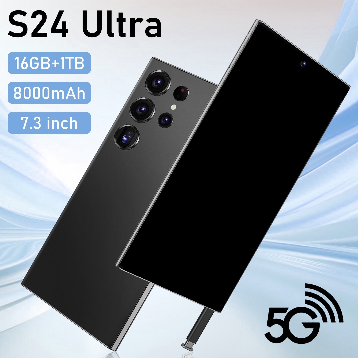 Original 5G Smartphone S24 Ultra 7.3 inch Big Screen 12GB+1TB Smartphone Android 13 FOR Brand New Clone S24 Ultra