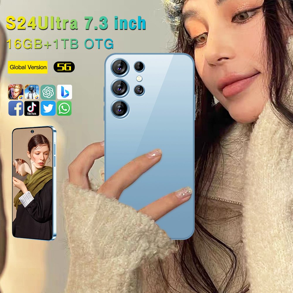 2024 New S24 Ultra 16GB+1TB 5G Smartphone Android 13.0 Mobilephones Original S24 Ultra 5g Phone 7.3 Inch Cellphone