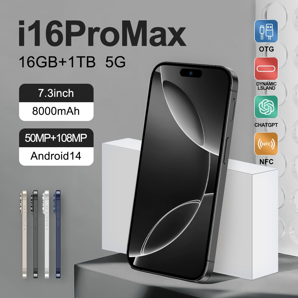 Slimoro 5G Smartphone Telephone Occasion En Gros i For Phone 16 Pro Max Unlocked Cell Custom 5G Smart Phone Low Price The Mobail