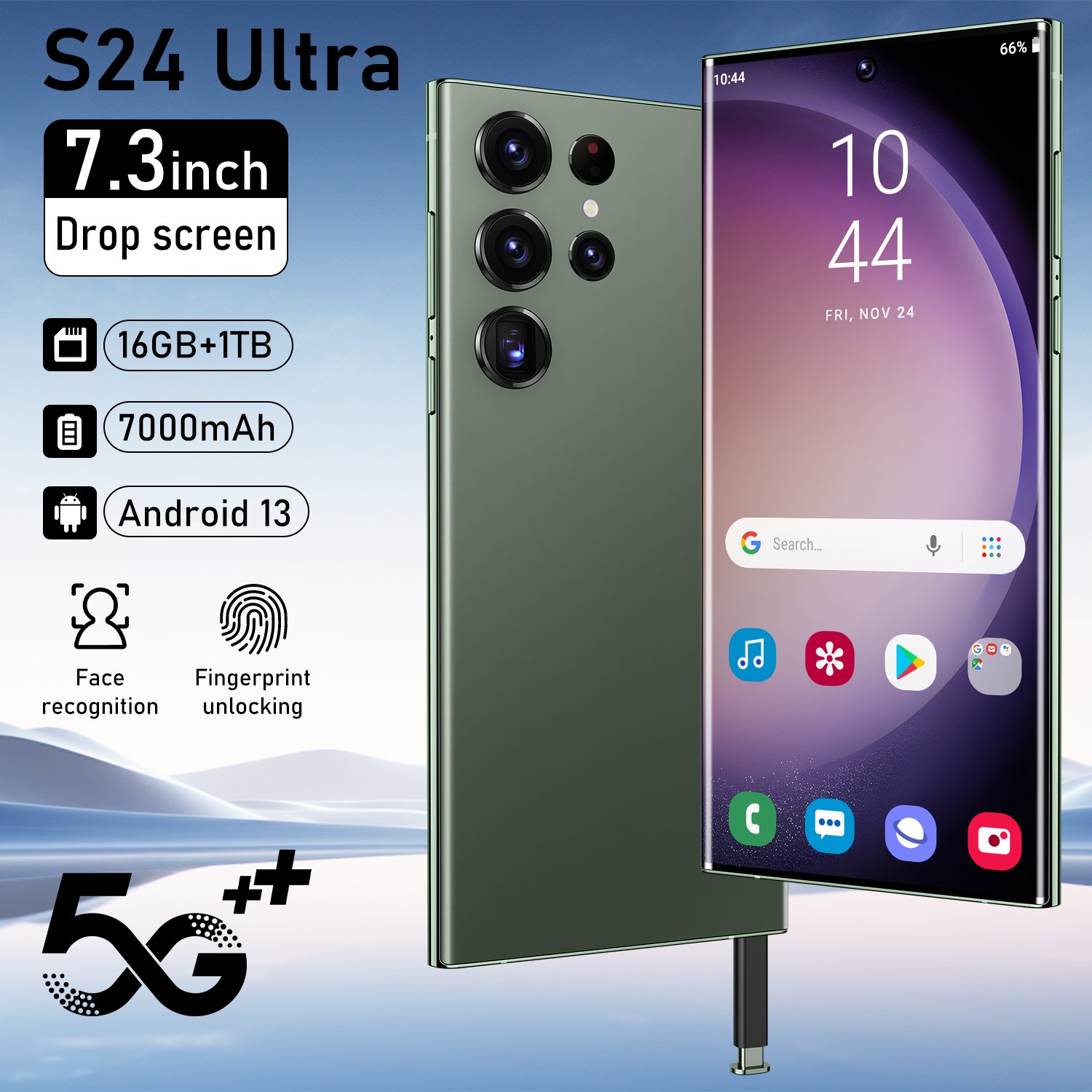 Original phones s24 ultra Smartphones 16GB+1TB 7.3 inch 5G Dual SIM Cellphone Mobile Phone Android 13 5g smartphones