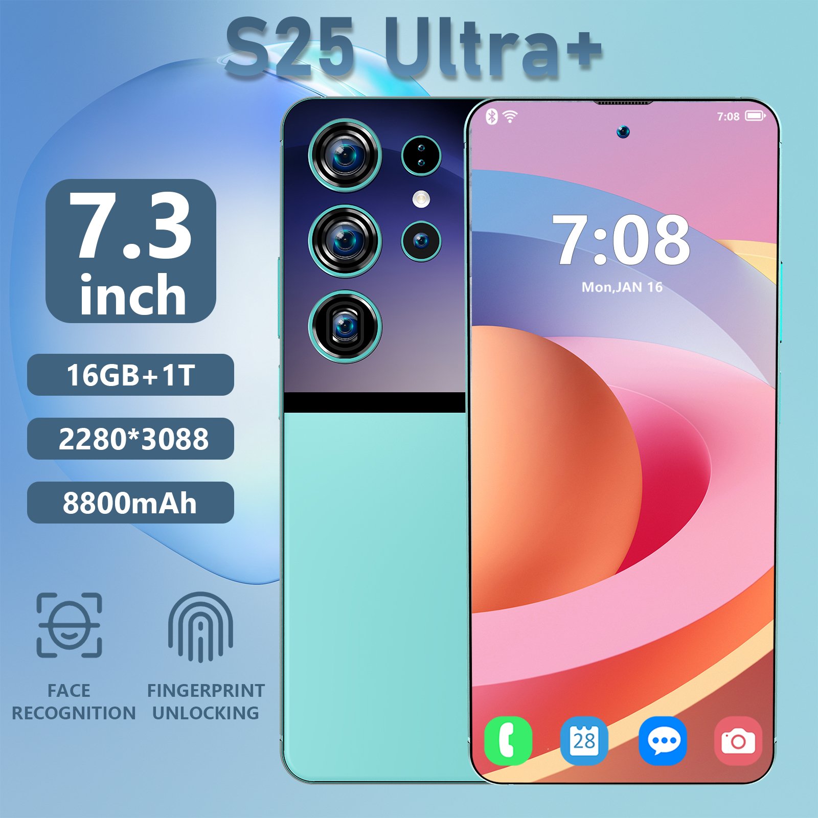 Brand New phone S25+ ULTRA Android 5G Smartphone 16GB+1TB Original 7.3-inch Wholesale price Mobile Phone smart phone