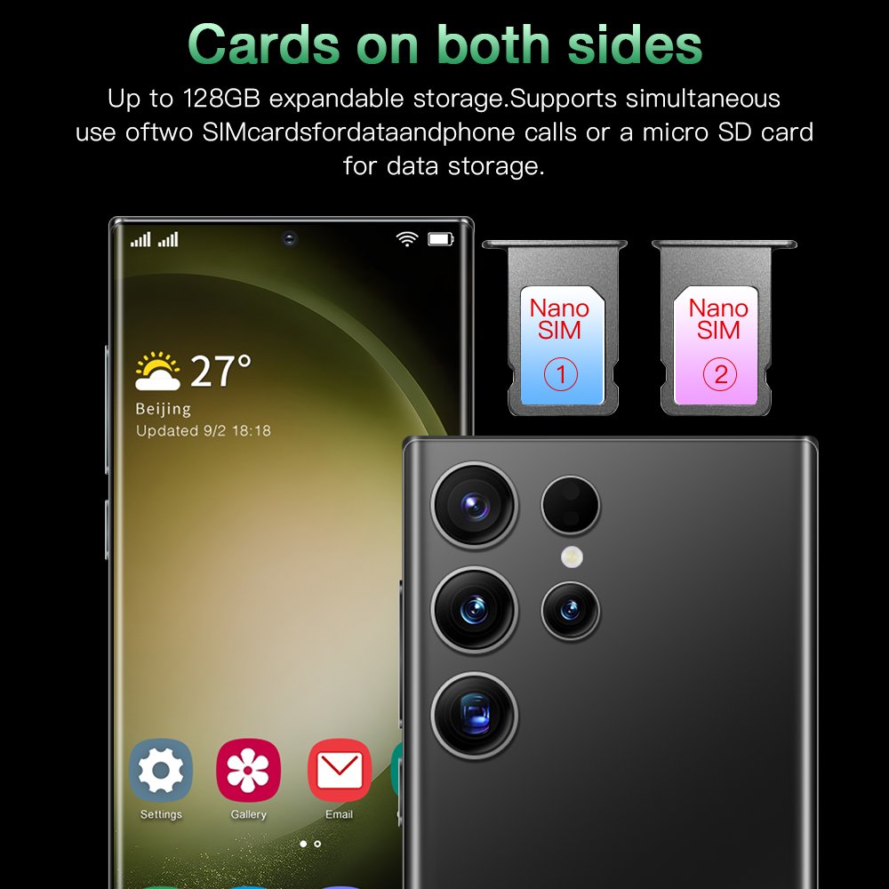 Best Selling 5g smartphone cash on delivery S23 Ultra 7.3 Inch16gb +1tb Android rugged smartphone 3g & 4g de smartphones
