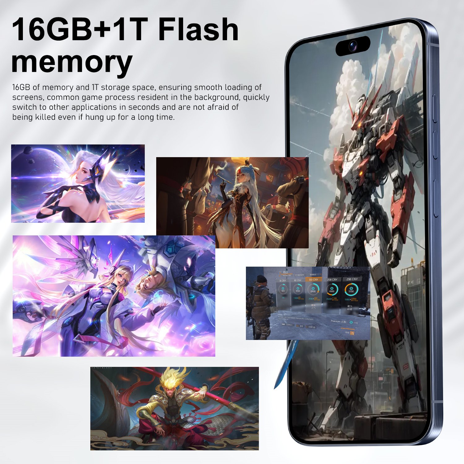 factory 15pro Max 7.3inch Cellphone 5g 16gb+512gb 5g Smartphone Dual Sim Mobile Phone Celulares Baratosmate60