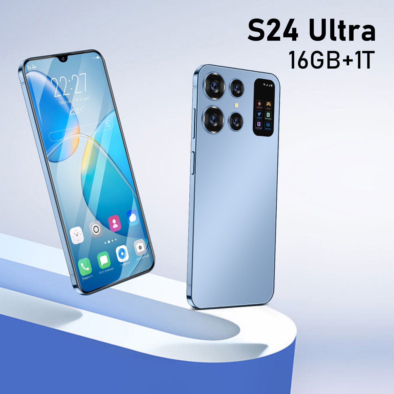 2024 Original S24 ultra 7.3 Inch Android 13 Smartphone 5G Full Screen Global Version Sale stock cellphone factory price