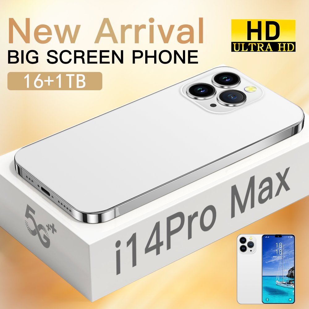Global Version i14 Phone 8G+256G 6.7Inch 5g Smartphones Unlocked Cell Gaming Phones Dual SIM Card Mobile Phones