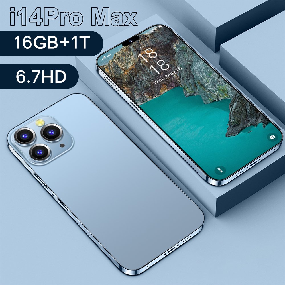 Global Version i14 Phone 8G+256G 6.7Inch 5g Smartphones Unlocked Cell Gaming Phones Dual SIM Card Mobile Phones