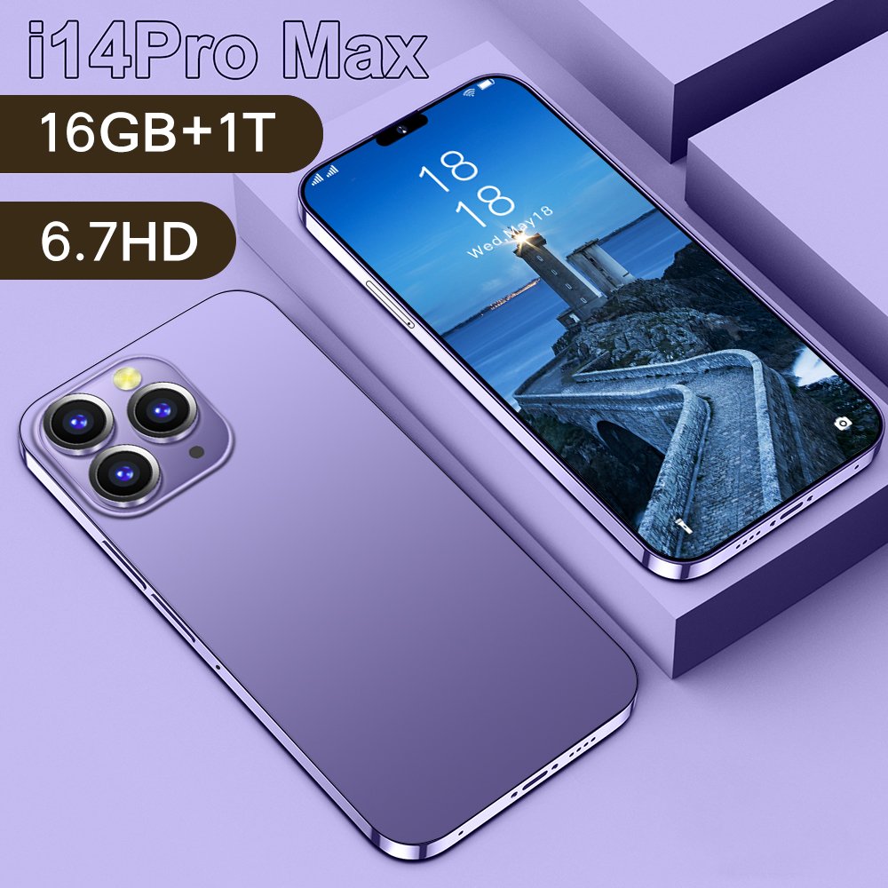 Global Version i14 Phone 8G+256G 6.7Inch 5g Smartphones Unlocked Cell Gaming Phones Dual SIM Card Mobile Phones