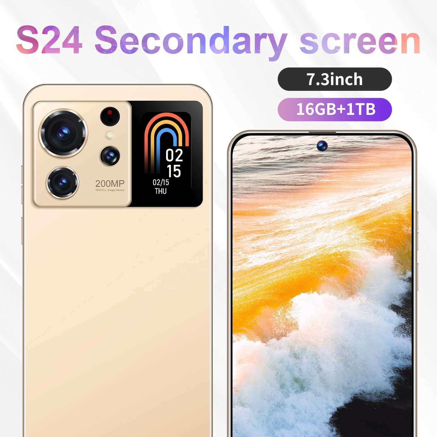 Hot Selling S24 Ultra Original Mobilephone 16GB+1TB 72MP+108MP Face Unlock Full Display Android 13 Cellphone 5G Smartphone
