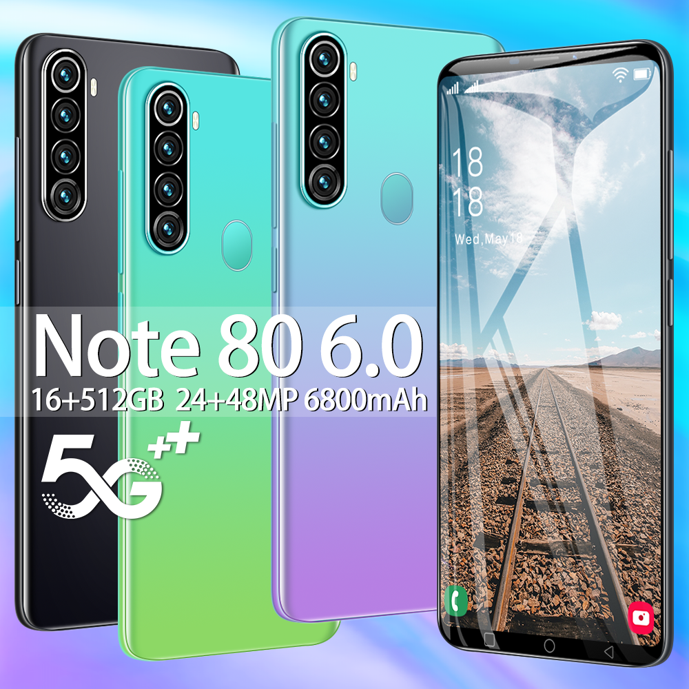 5G Smart Phone Medome Brand New Amsung Galaxay Note 80 Original 16G 512G 6.0inch Mobile Phone Android Celular Telefon Low Price