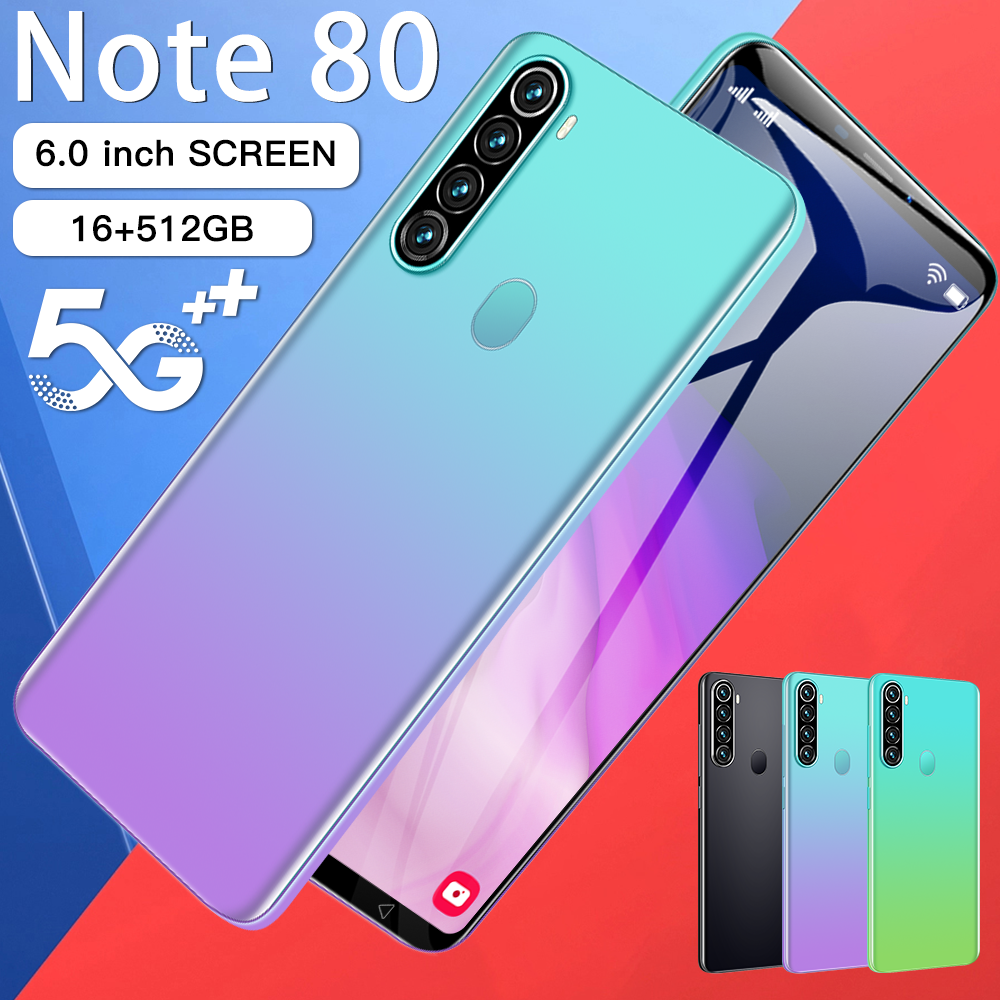 5G Smart Phone Medome Brand New Amsung Galaxay Note 80 Original 16G 512G 6.0inch Mobile Phone Android Celular Telefon Low Price