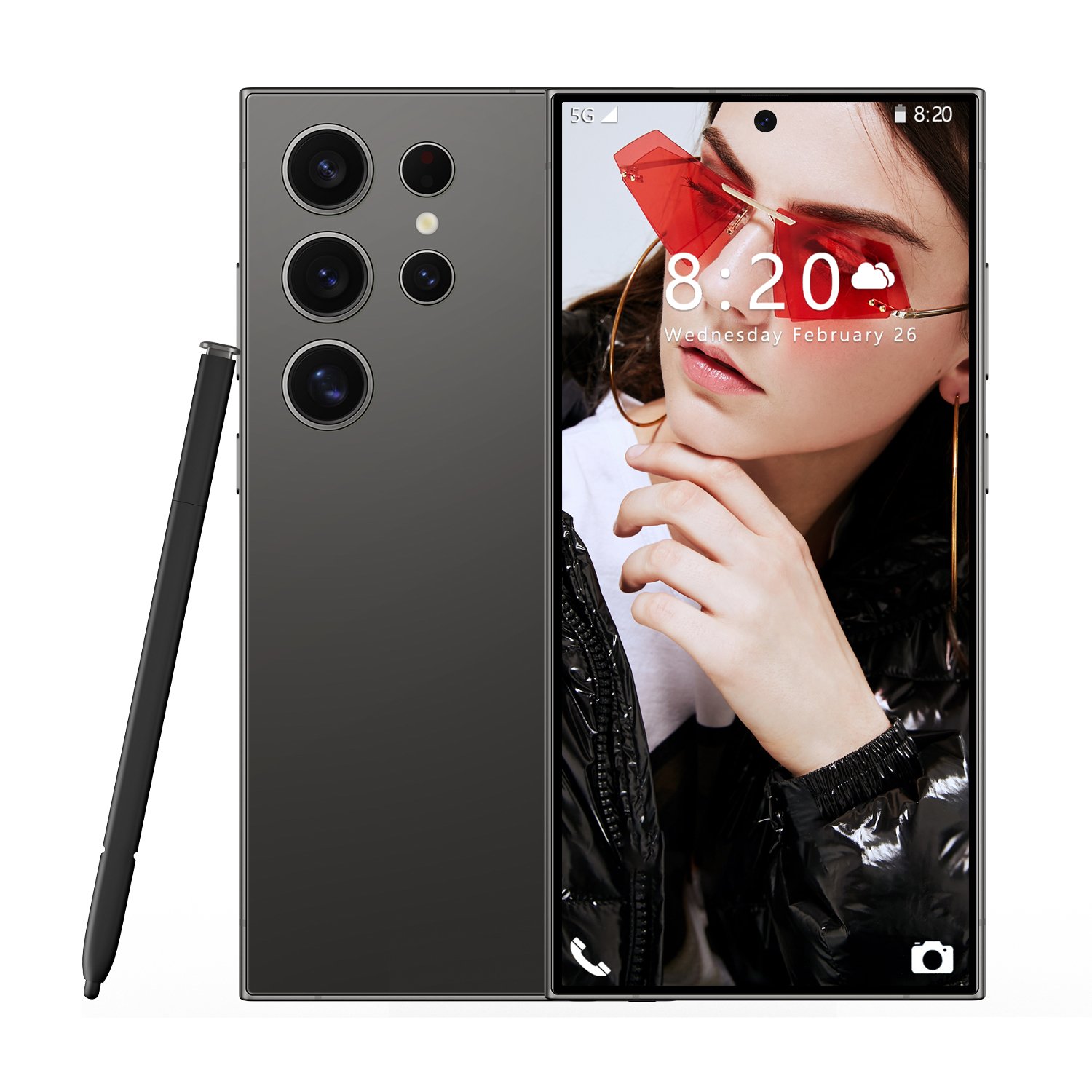 Best Selling S24 Ultra 5G Smartphone 16+1TB 7.3 Inch Dual Sim 108MP Rear Camera HD Screen Google AI Android Mobile Phone English
