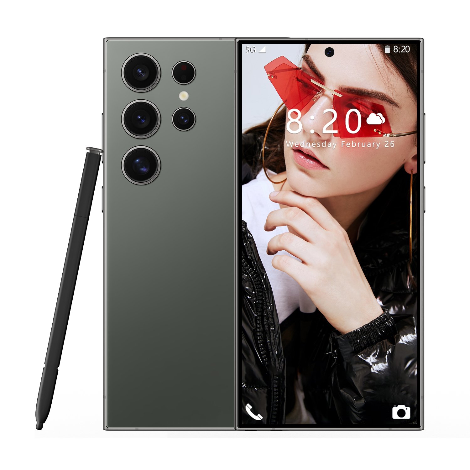 Best Selling S24 Ultra 5G Smartphone 16+1TB 7.3 Inch Dual Sim 108MP Rear Camera HD Screen Google AI Android Mobile Phone English