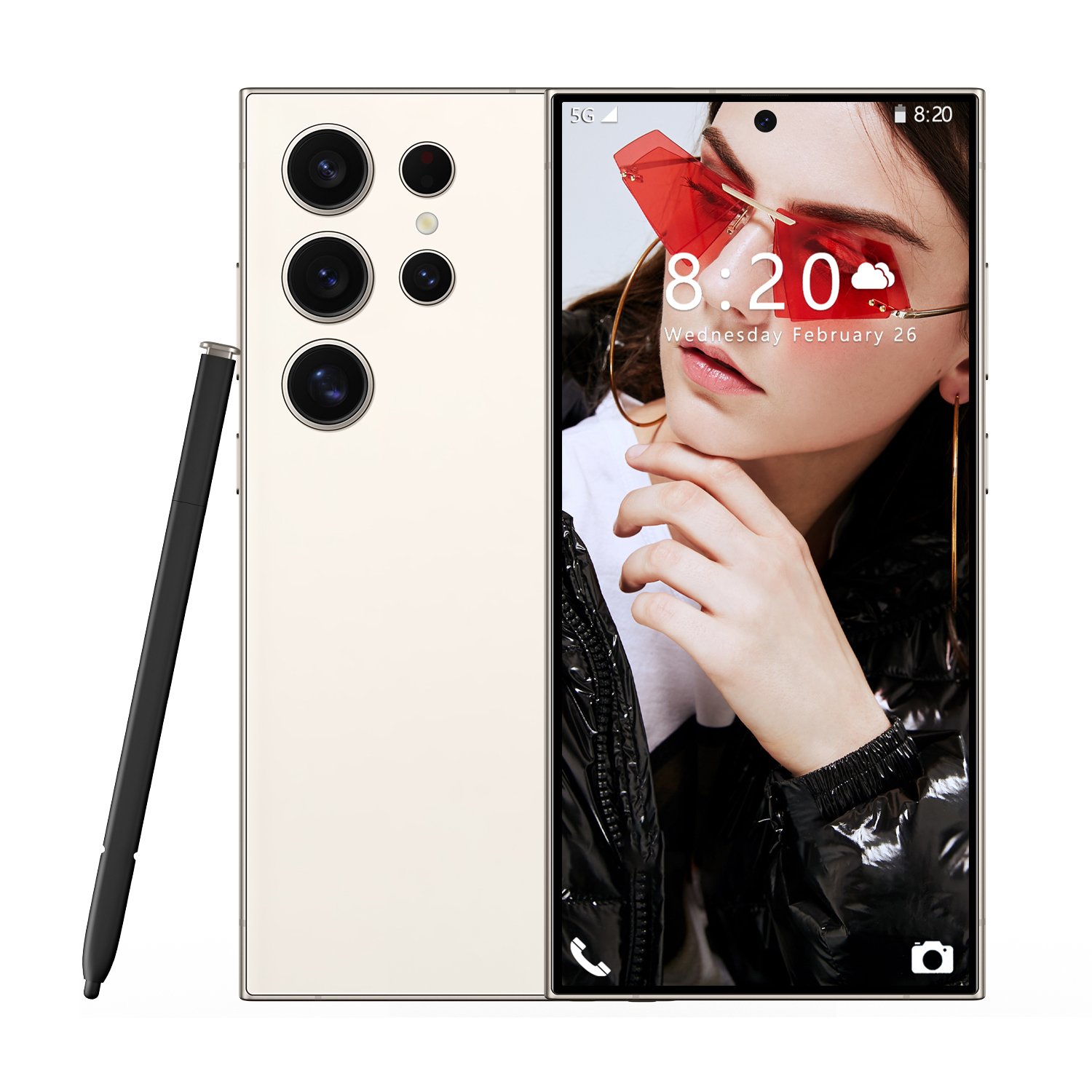Best Selling S24 Ultra 5G Smartphone 16+1TB 7.3 Inch Dual Sim 108MP Rear Camera HD Screen Google AI Android Mobile Phone English