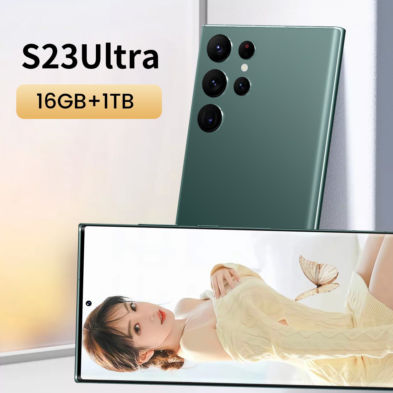 Wholesale S23 Ultra 7.3-inch 7800mAh 16GB+1TB 5G smartphone 10 core ultra high speed smartphone facial unlock with touch pen