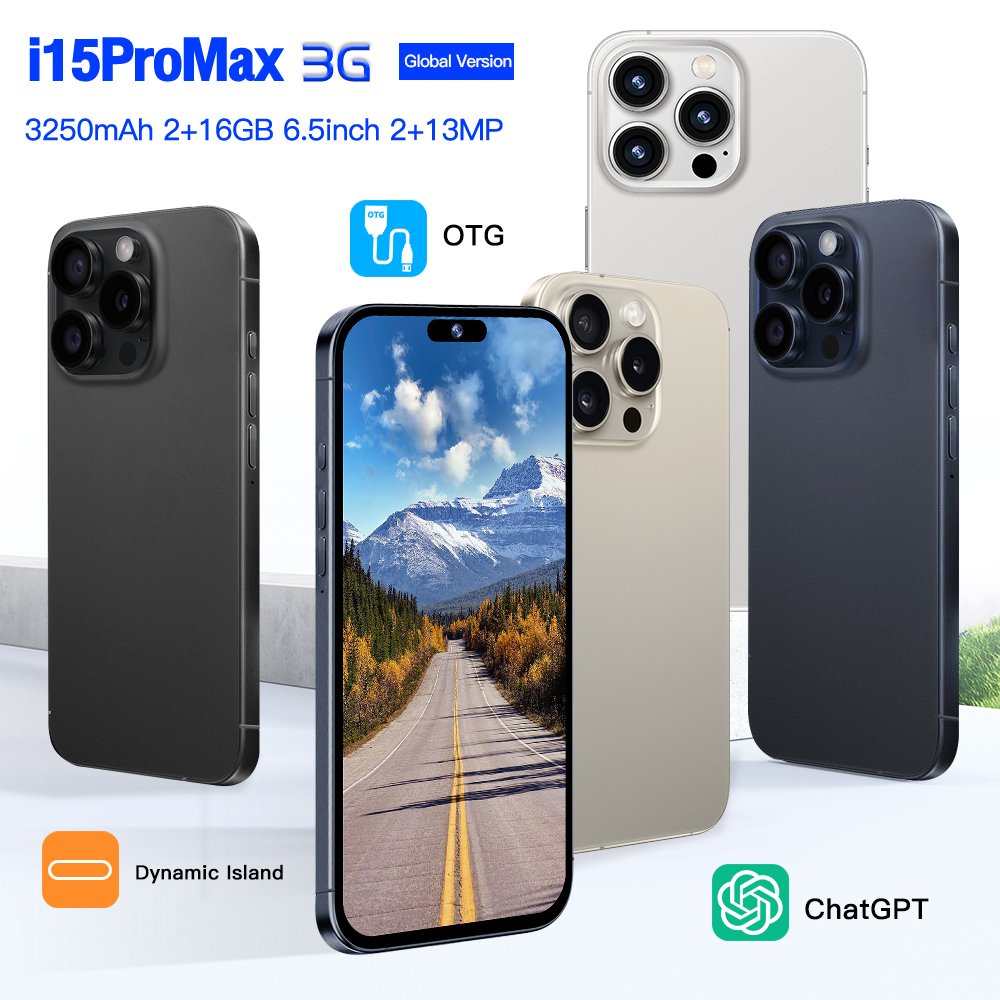 Slimoro Original 5G Smartphone i For Phone 15 Pro Max Telefone Cell Phone Smartphone i15 i14 Android Feature Gaming Mobile Phone