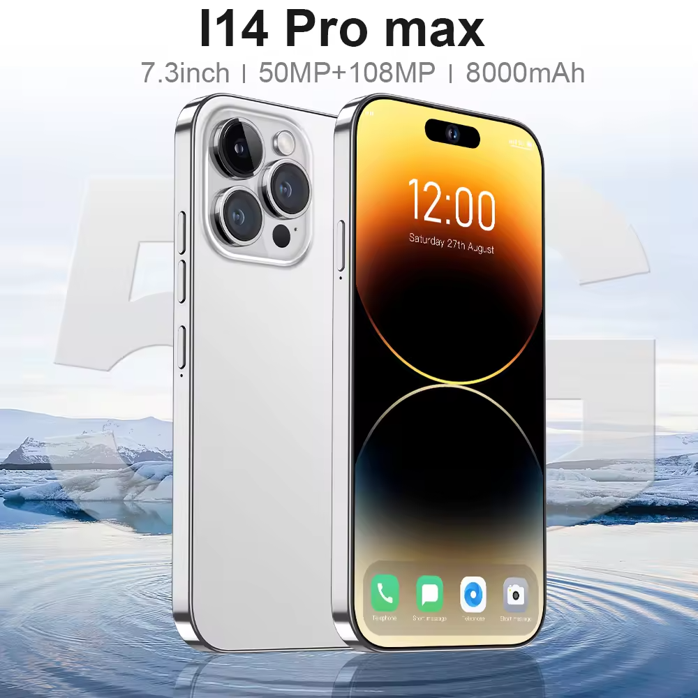 China Smart mobile phone 7.3 inch Clone 14 Pro max 4G 5G smartphone unlocked Dual Sim Card Cheap 15 Pro Max android cell phone