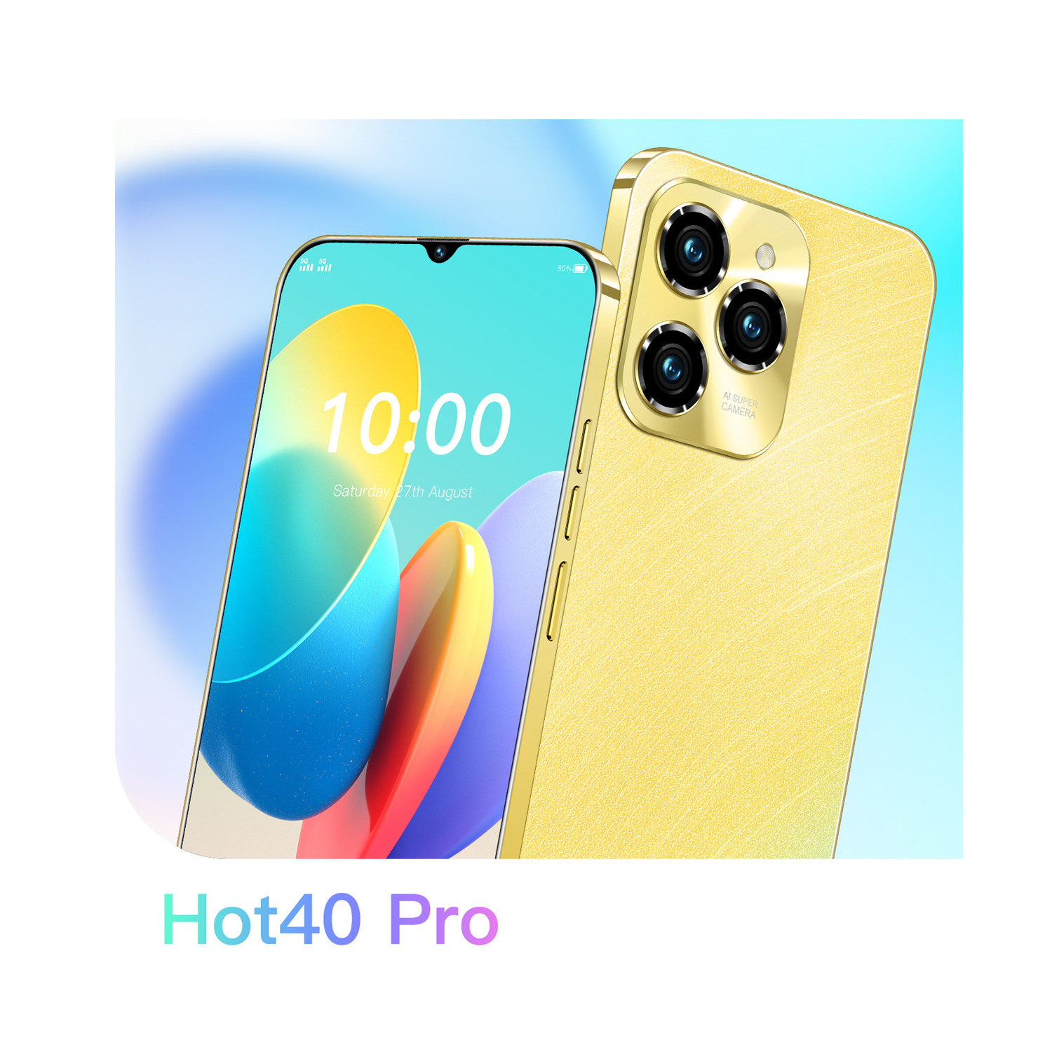 5G Smartphone Custom Hot 40 pro mobile phones Big Screen android phone 16gb + 1TB Android13.0 smartphone