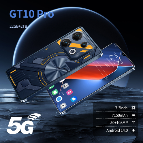 HX Latest 2024 Gt10 Pro Smart Mobile Phone Ai Android Unlocked Face Id Hd Screen Long Endurance Quick Charge Dual Sim Android