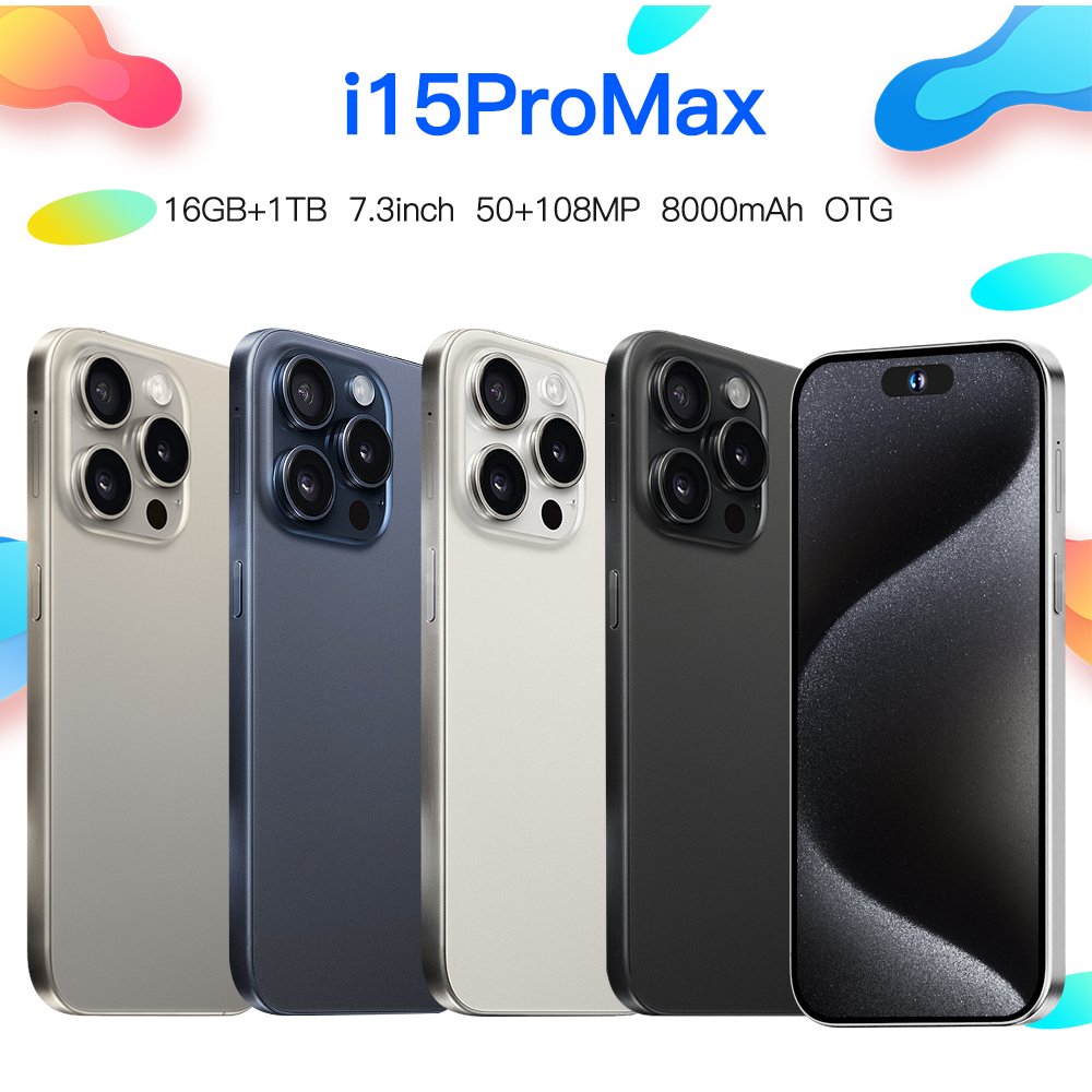 Original i For Phone 15 Pro Max 5G Smartphone Telefone Cell Phone Smartphone i16 i14 Android Feature Gaming Mobile Phones
