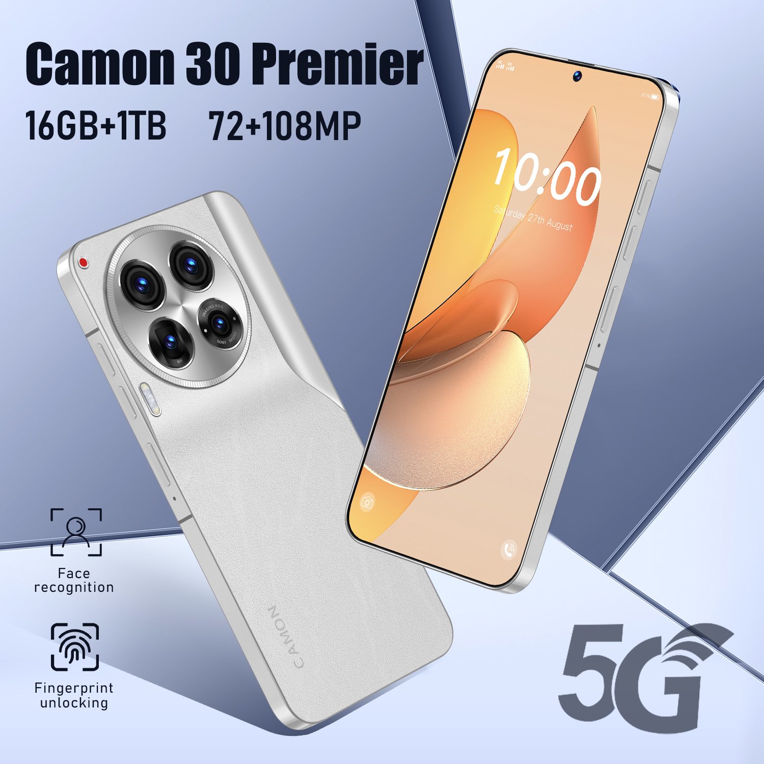 Factory Price 7.3 inch Android Mobile phone16GB RAM/1TB ROM 6800mAh Battery Dual SIM Standby MTK Processor smartphone